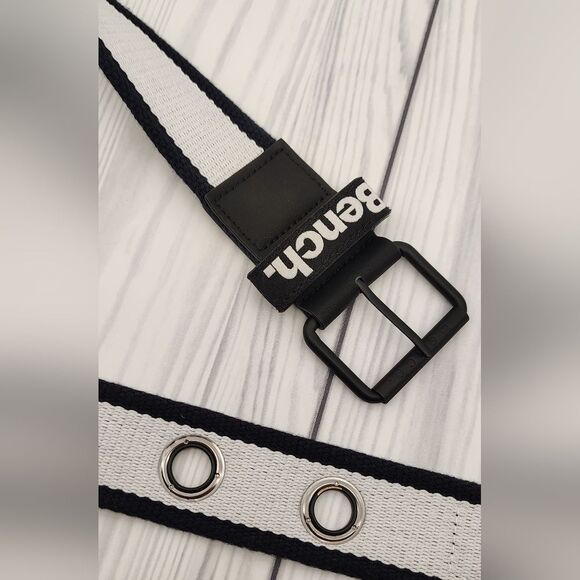 Bench Black & White Men's Belt Uniusex Womens o/s - Picture 11 of 14